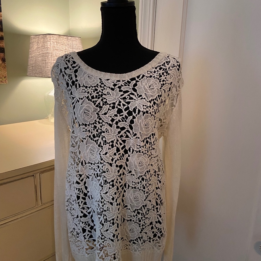 Mystree Harlem Lace Front Sweater from Stitch Fix